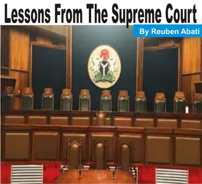 [OPINION] Lessons From The Supreme Court - Reuben Abati