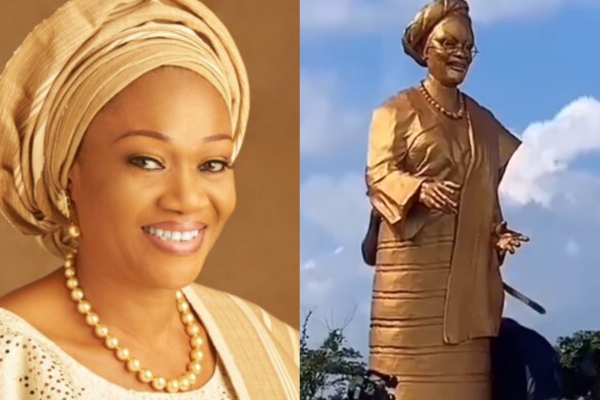 Ooni ‘immortalises’ Oluremi Tinubu with golden statue