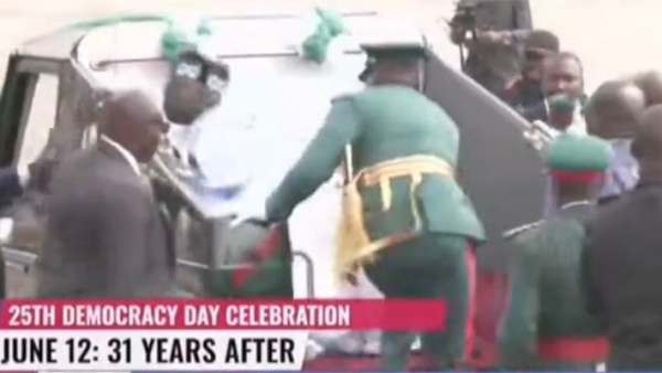 VIDEO: Presidency Reacts As Tinubu Falls During Democracy Day Event At Eagle Square In Abuja