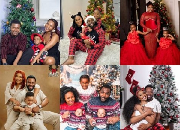 Nigerian celebrities celebrate Christmas with adorable family photos