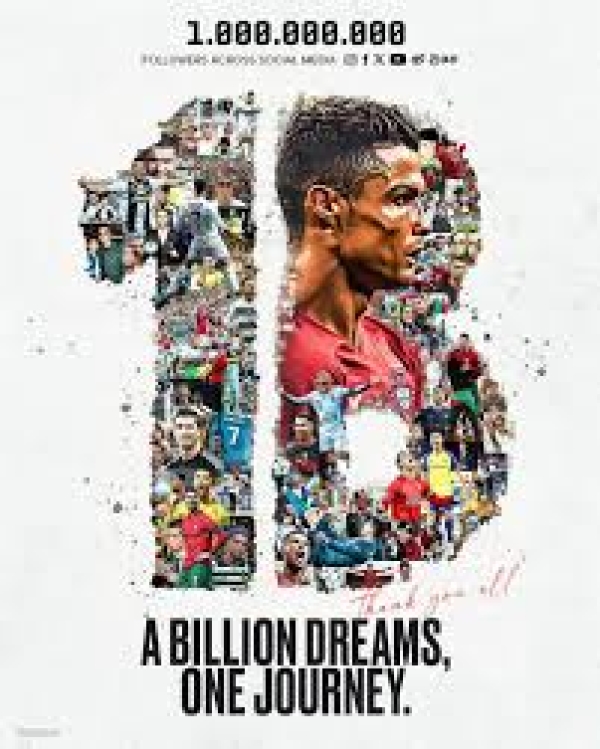 Ronaldo hits 1 billion followers on social media