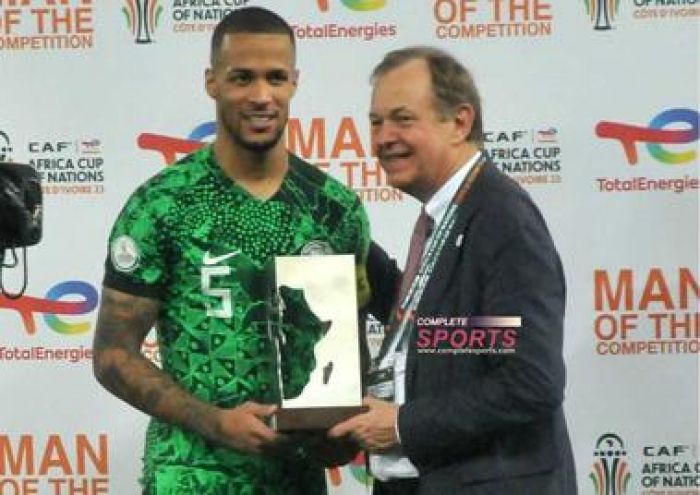 AFCON 2023: Troost-Ekong Wins ‘Best Player Of The Tournament’ Award